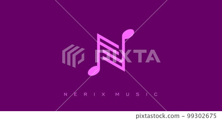 Modern and elegant N initials music logo design 2 Modern and elegant N initials music logo design 2 99302675