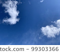 Contrast of white clouds and blue sky 99303366
