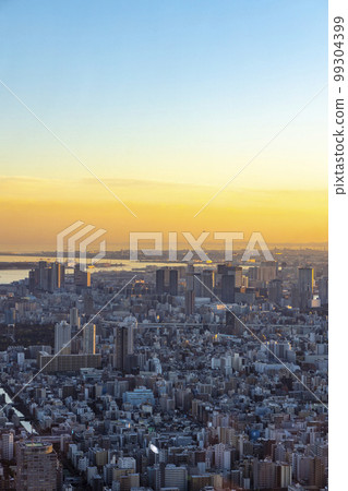 Tokyo Bay and Tokyo cityscape in the evening Tokyo Bay and Tokyo cityscape in the evening 99304399