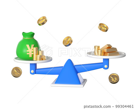 3D Rendering Financial Wealth Cartoon Elements 3D Rendering Financial Wealth Cartoon Elements 99304461