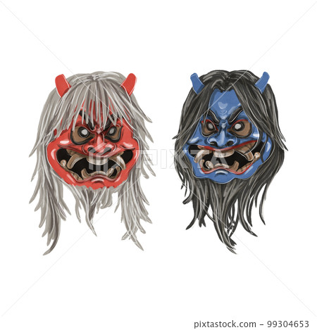 Namahage mask illustration 99304653