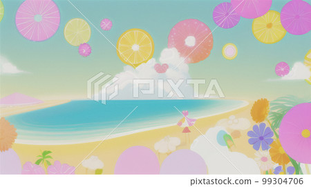 A cute image of summer, a resort, a sea trip, A cute image of summer, a resort, a sea trip, 99304706