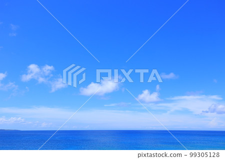 Blue sea and blue sky in Miyakojima 99305128
