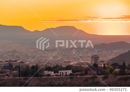 High angle view of the beautiful El Paso city High angle view of the beautiful El Paso city 99305271