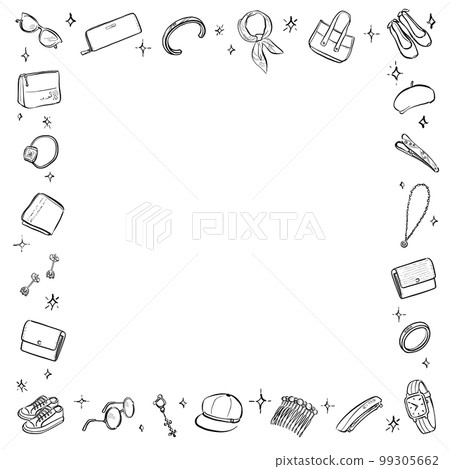 時尚物品架手繪1色方形 99305662