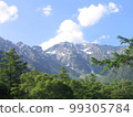 Fresh green and remaining snow of the Hotaka mountain range 99305784