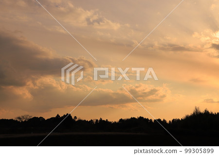 Sunset sky and sunset clouds Sunset sky and sunset clouds 99305899