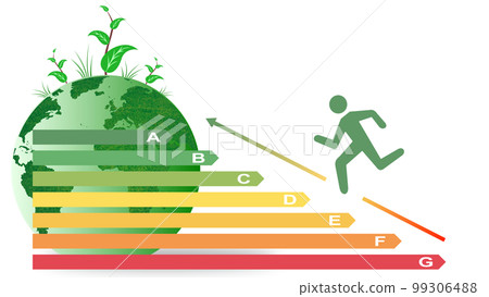 New European directive on greenhouses. Energy efficient buildings, on a white background New European directive on greenhouses. Energy efficient buildings, on a white background 99306488