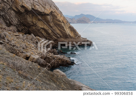 Golitsyn trail near Black sea in Novy Svet. Crimea Golitsyn trail near Black sea in Novy Svet. Crimea 99306858