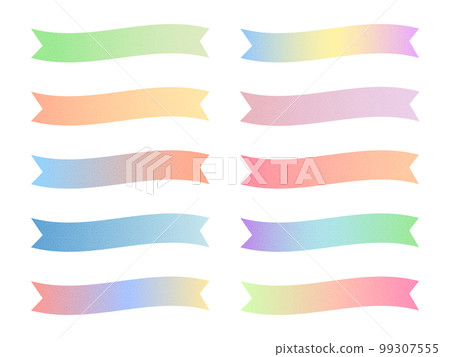 Pastel colorful ribbon vector material 99307555
