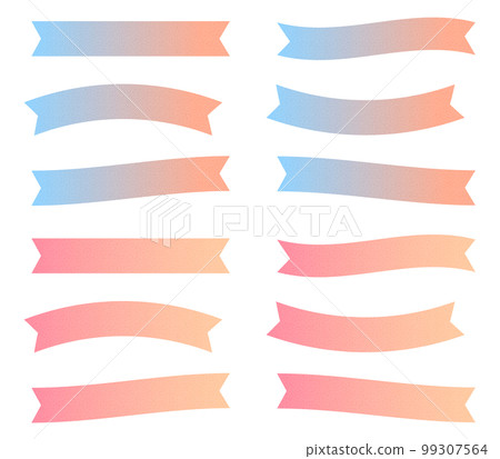 粉彩彩帶矢量素材 99307564