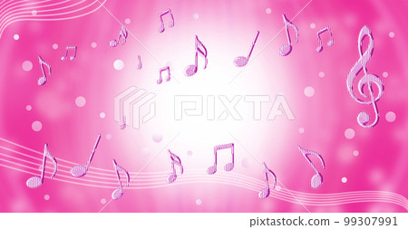 Music image, background illustration of musical notes and staff notation 99307991