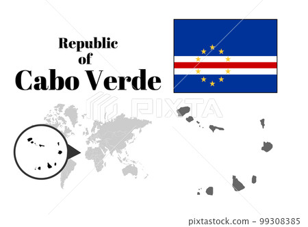 Cabo Verde Flag Map cabo-verde-flag-map