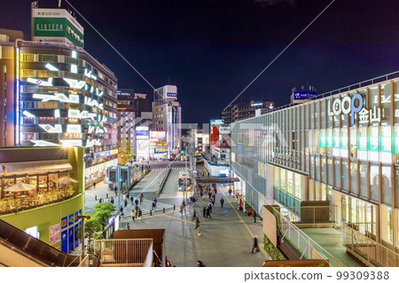 Night view of the downtown area in front of Kanayama Station, Nagoya City 99309388