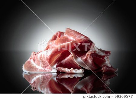 Italian prosciutto or Spanish jamon. Italian prosciutto or Spanish jamon. 99309577