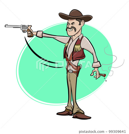 badass cowboy holding a gun badass cowboy holding a gun 99309641