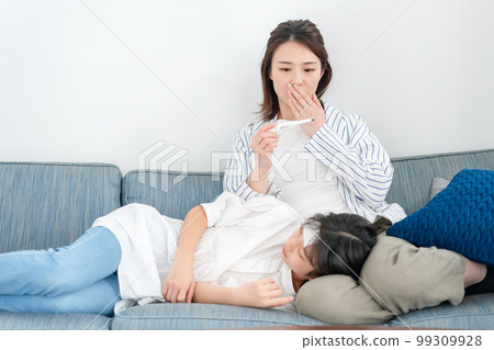 溫度計發燒父母和孩子 99309928