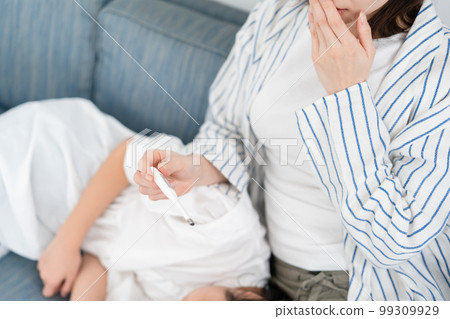 溫度計發燒父母和孩子 99309929