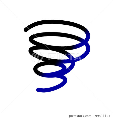 A swirling line of confusion and confusion Blue gradation 99311124