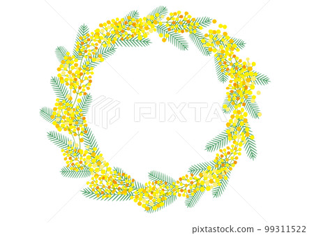 含羞草花環框架 99311522