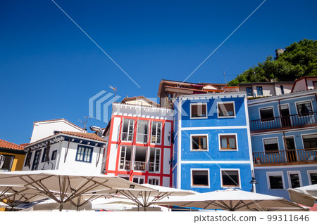 Streets and colorful houses in Cudillero, Asturias, Spain 99311646