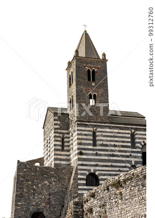 Porto Venere - San Pietro Church Isolated on White Background 99312760