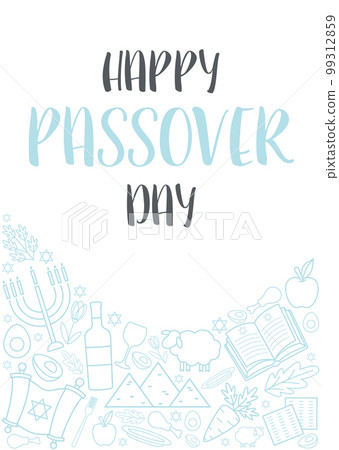 Happy Passover Pesach day greeting card Happy Passover Pesach day greeting card 99312859
