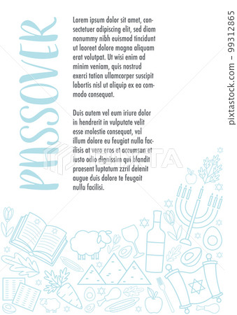 Happy Passover Pesach day greeting card 99312865