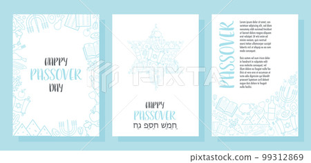 Happy Passover Pesach day greeting card 99312869