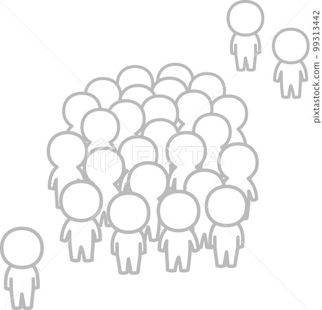 Gathering people and isolated people 99313442