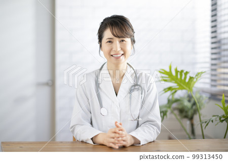 Smiling female doctor looking at camera 99313450