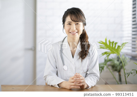 Smiling female doctor looking at camera 99313451