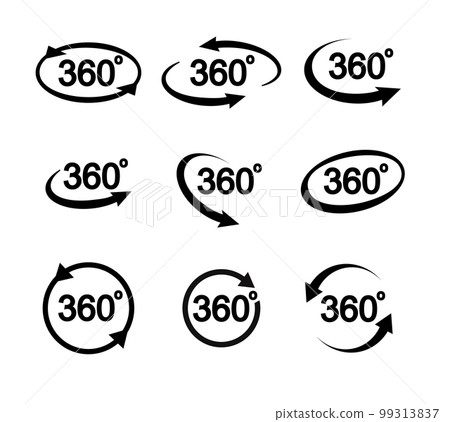 Set of 360 Degree View Vector Icons for Your Design. Vector Set of 360 Degree View Vector Icons for Your Design. Vector 99313837