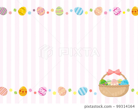 Easter egg frame background material striped pink Easter egg frame background material striped pink 99314164