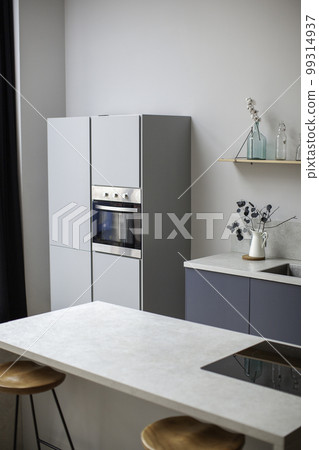 Modern kitchen interior in scandinavian style. Modern kitchen interior in scandinavian style. 99314937