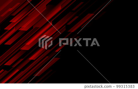 Abstract red cyber geometric futuristic on black blank space design modern technology background vector 99315383