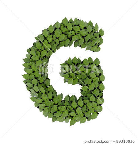 葉字母的字母表(3D 渲染) 葉字母的字母表(3D 渲染) 99316036