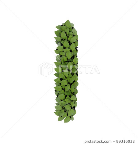 葉字母的字母表（3D 渲染） 99316038