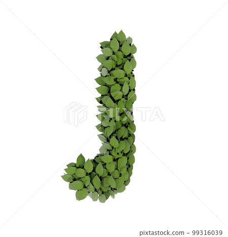 葉字母的字母表（3D 渲染） 99316039