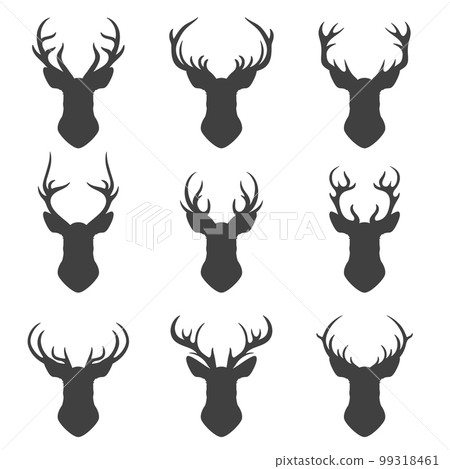 Vector Reindeer Horns, Antlers. Deer Horn Silhouettes. Hand Drawn Deers Horn, Antler Set. Animal Antler Collection. Design Elements of Deer. Wildlife Hunters, Hipster, Christmas and New Year concept Vector Reindeer Horns, Antlers. Deer Horn Silhouettes. Hand Drawn Deers Horn, Antler Set. Animal Antler Collection. Design Elements of Deer. Wildlife Hunters, Hipster, Christmas and New Year concept 99318461