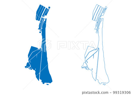 Lake Pomorie (Republic of Bulgaria) map vector illustration, scribble sketch Pomoriysko ezero map Lake Pomorie (Republic of Bulgaria) map vector illustration, scribble sketch Pomoriysko ezero map 99319306