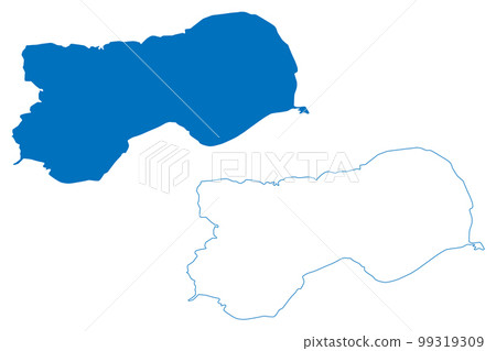 Lake Sanabria (Kingdom of Spain) map vector illustration, scribble sketch Lago de or Llagu de Sanabria map Lake Sanabria (Kingdom of Spain) map vector illustration, scribble sketch Lago de or Llagu de Sanabria map 99319309