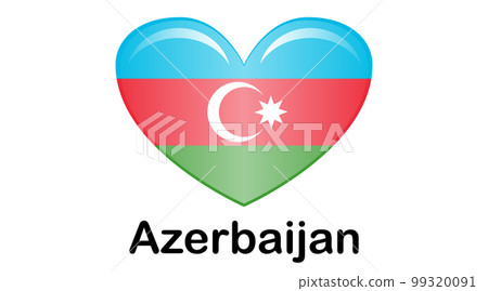 Flag of Azerbaijan. illustration. The color and size of the original. Flag of Azerbaijan. illustration. The color and size of the original. 99320091