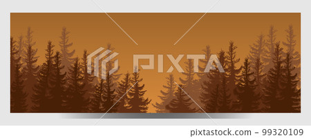 illustration of Coniferous Forest. Travel infographic. illustration of Coniferous Forest. Travel infographic. 99320109