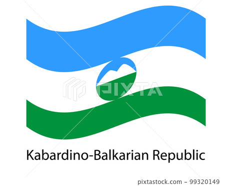 banner with flag of Kabardino-Balkaria. Region of Russia. Template for poster design banner with flag of Kabardino-Balkaria. Region of Russia. Template for poster design 99320149