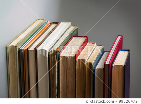 Stack of old books. Ancient background 99320472