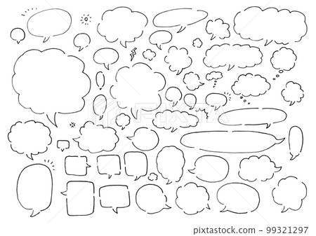 手繪語音氣泡集素材 99321297
