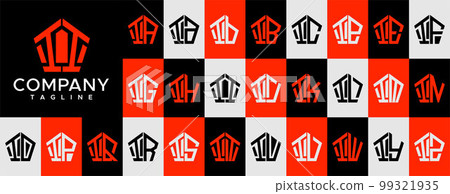 Abstract pentagon letter II I logo design vector. 99321935