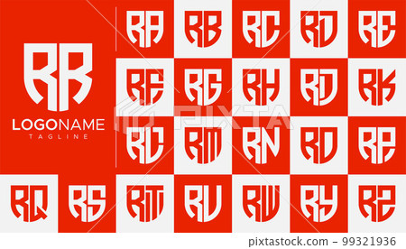 Set of letter R logo design branding.  99321936