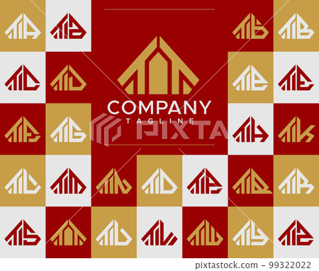 Luxury diamond jewelry letter TT T logo design set 99322022